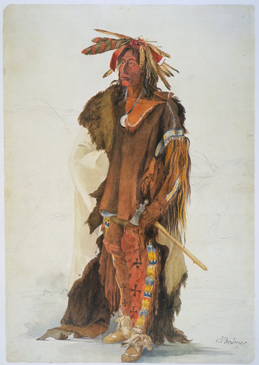 Wahk-ta-Ge-Li. Un guerrier Sioux - Karl Bodmer