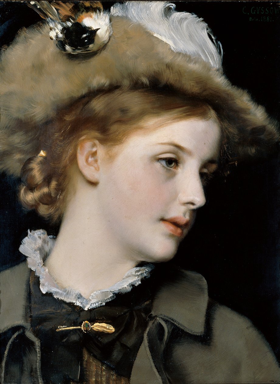 Portrait de dame - Karl Gussow