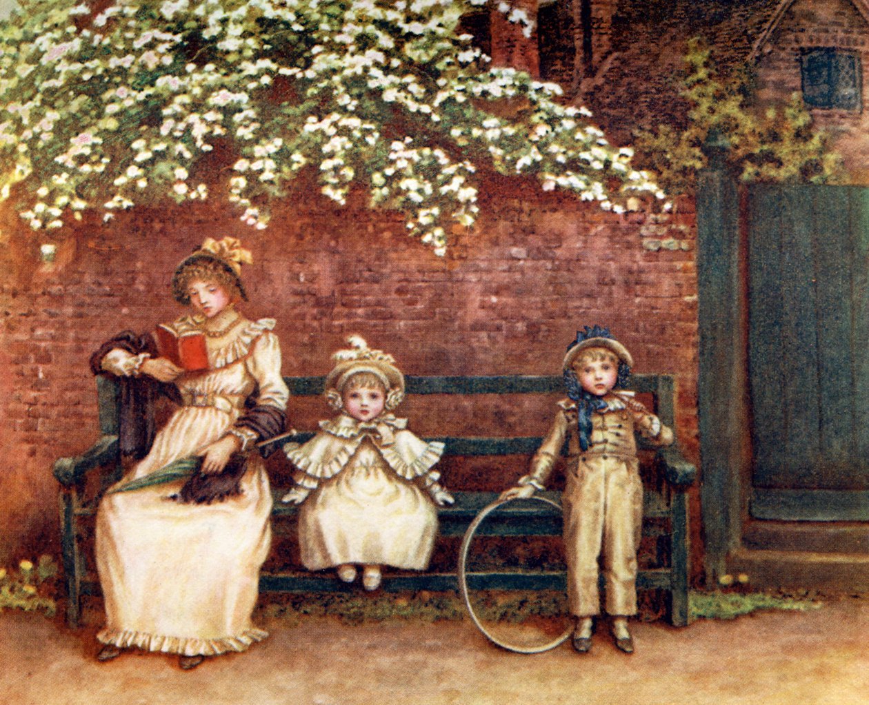 Le siège de jardin par Kate Greenaway - Kate Greenaway