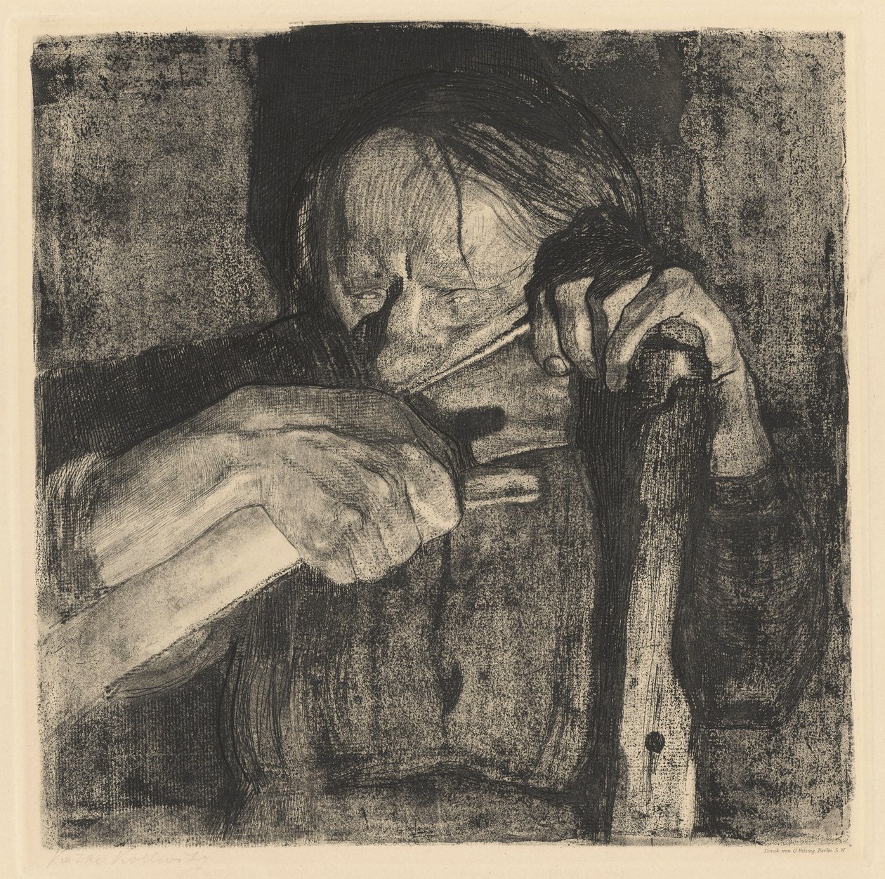 Aiguiser la faux - Käthe Kollwitz