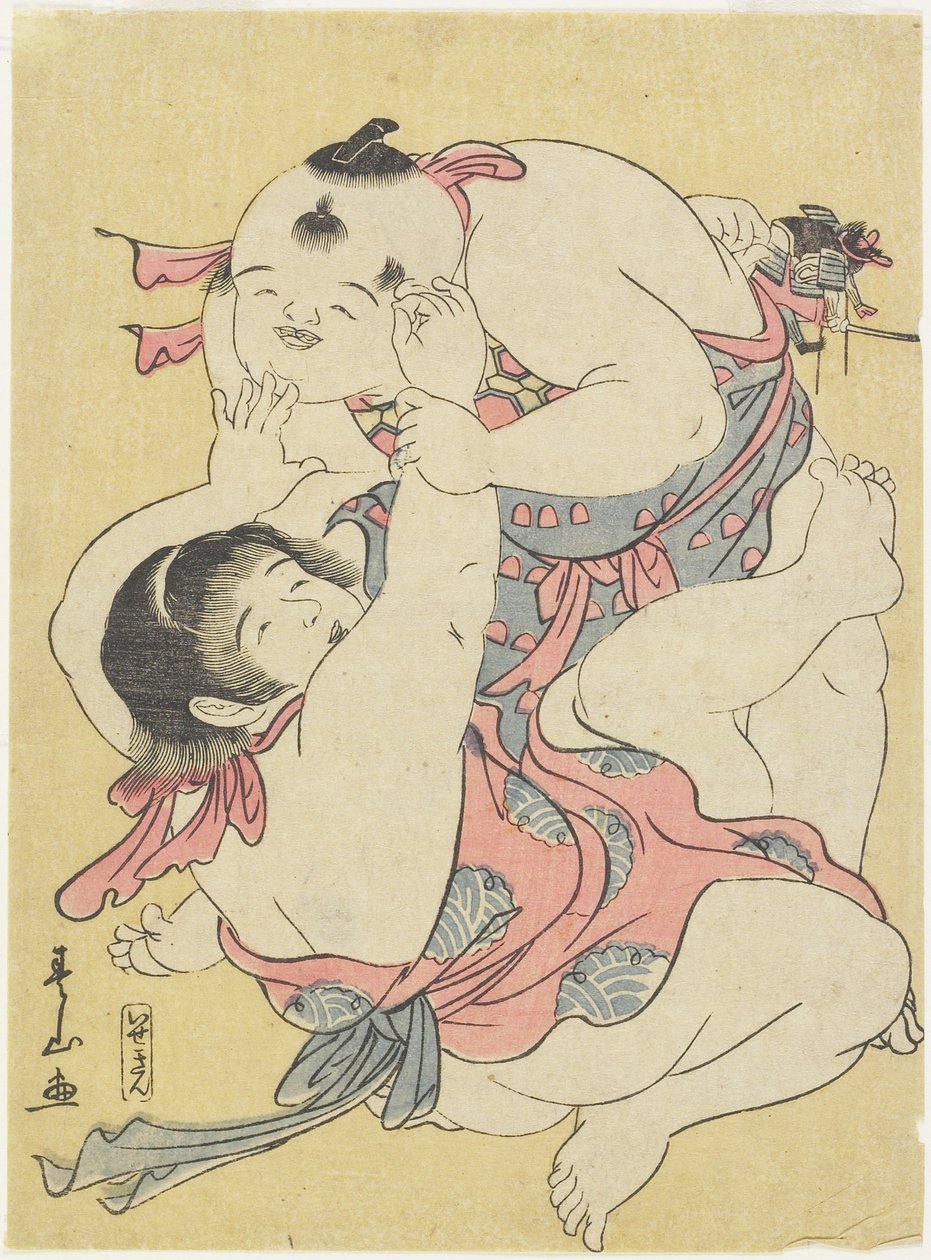 (Enfants lutteurs) - Katsukawa Shunzan