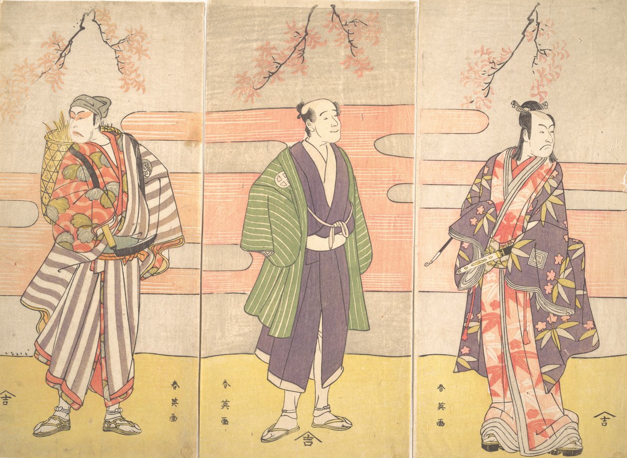 Trois acteurs non identifiés, vers 1793 - Katsukawa Shun