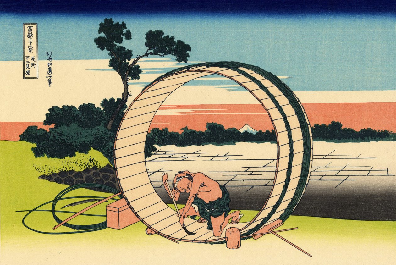 Fuji vu des rizières dans la province d