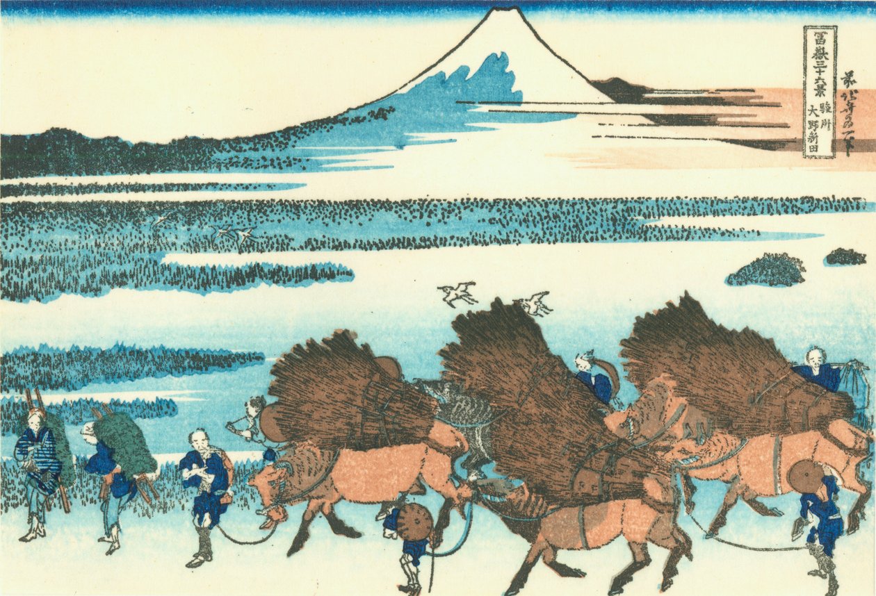 Rizières à Ono, province de Suruga - Katsushika Hokusai