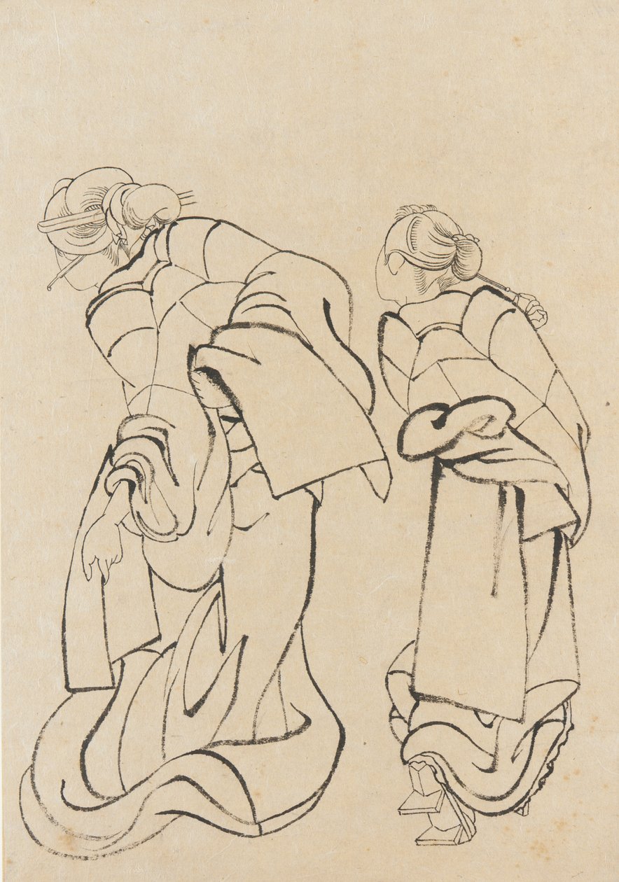 Deux femmes, fin 18ème-début 19ème siècle - Katsushika Hokusai