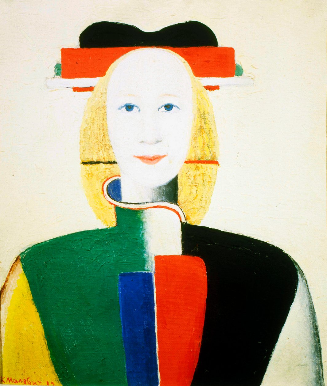 Une fille avec un peigne, 1932-1933 - Kazimir Severinovich Malevich