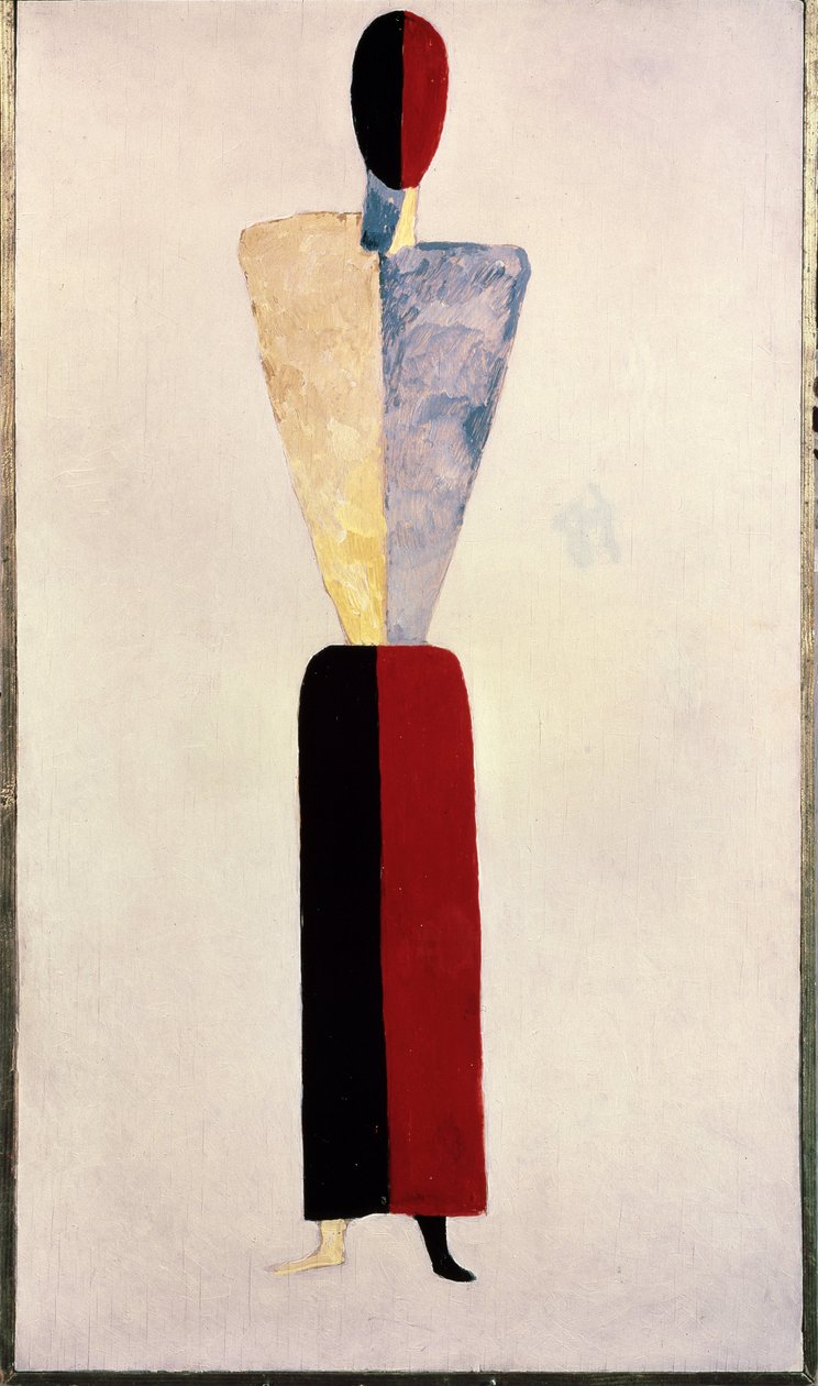 Une fille (forme sur fond blanc) - Kazimir Severinovich Malevich