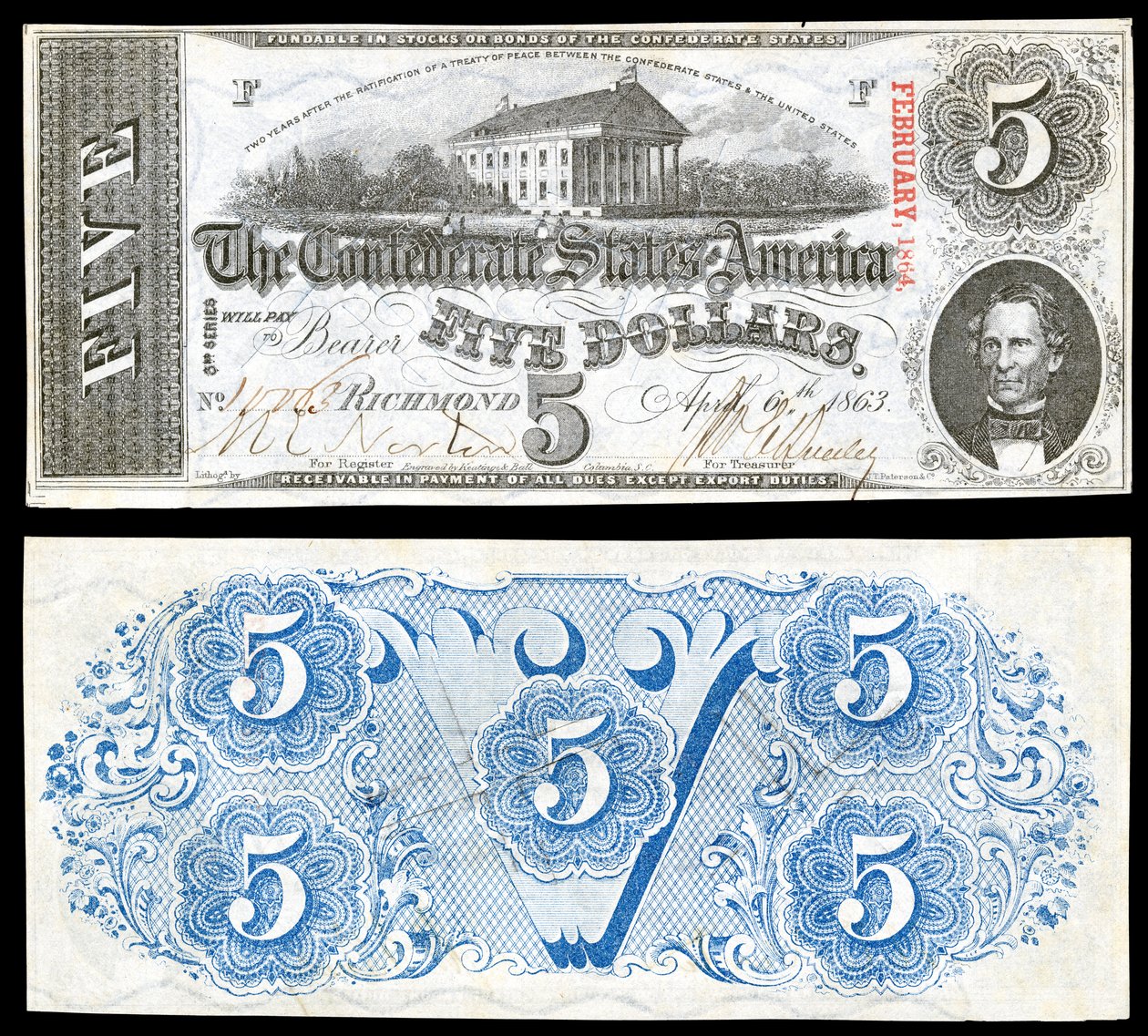 CSA-T60-$5-1863 - Keatinge and Ball