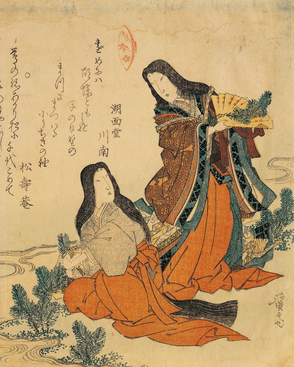 Italie, Gênes, Keisai Eisen (1790-1848), gravure sur bois - Keisai Eisen