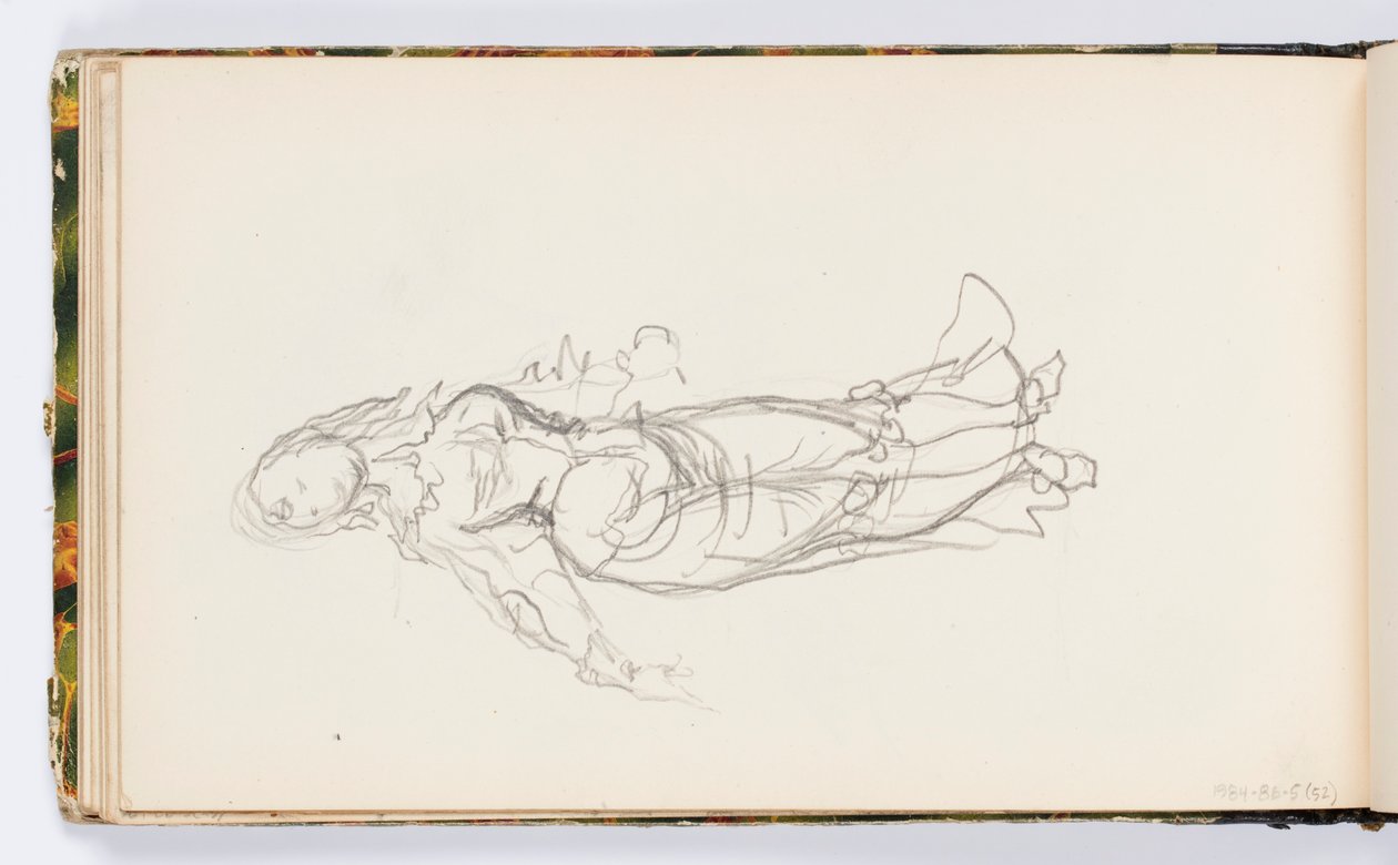 Page de carnet de croquis : Figure féminine - Kenyon Cox