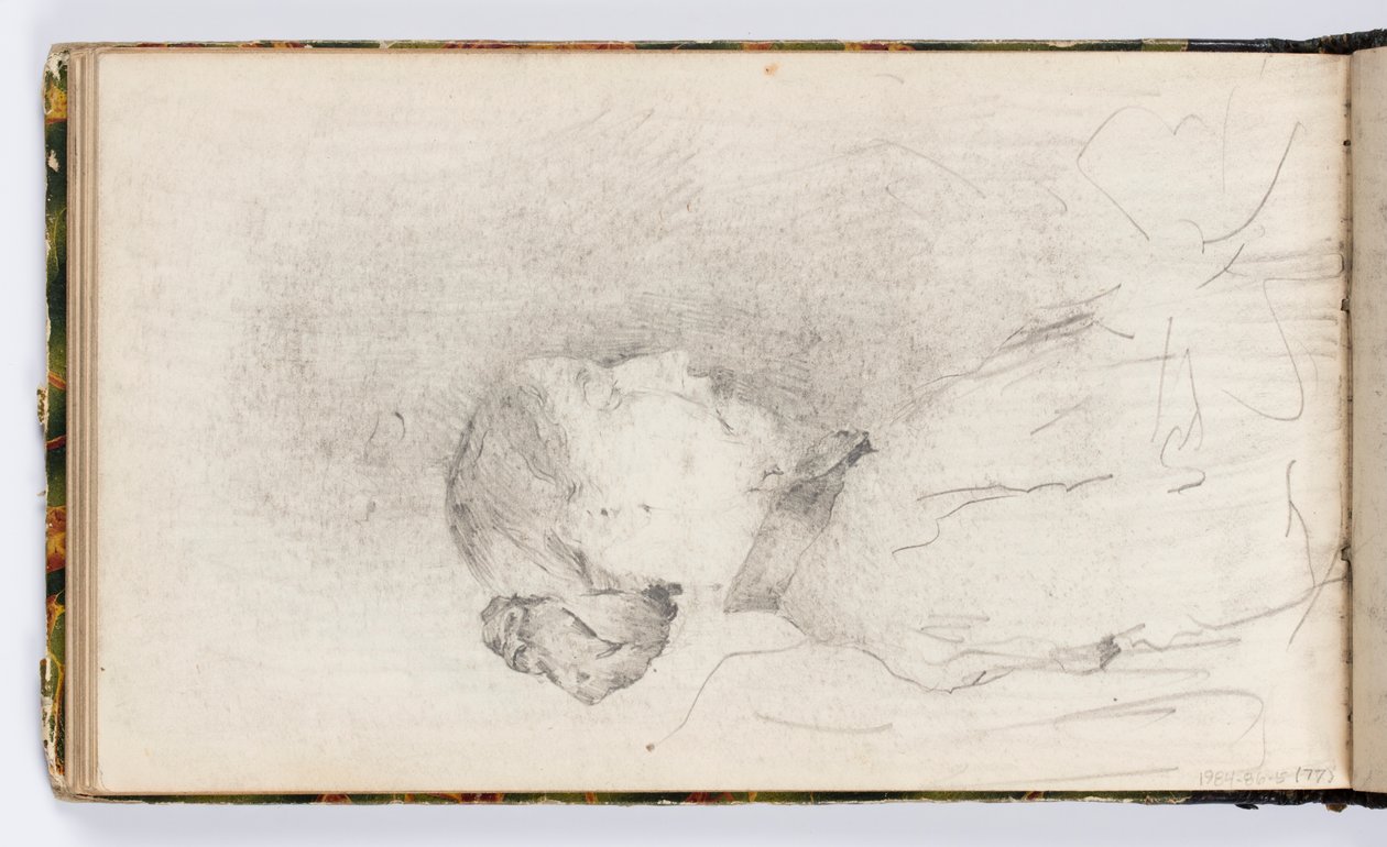 Page de carnet de croquis : Femme de profil - Kenyon Cox