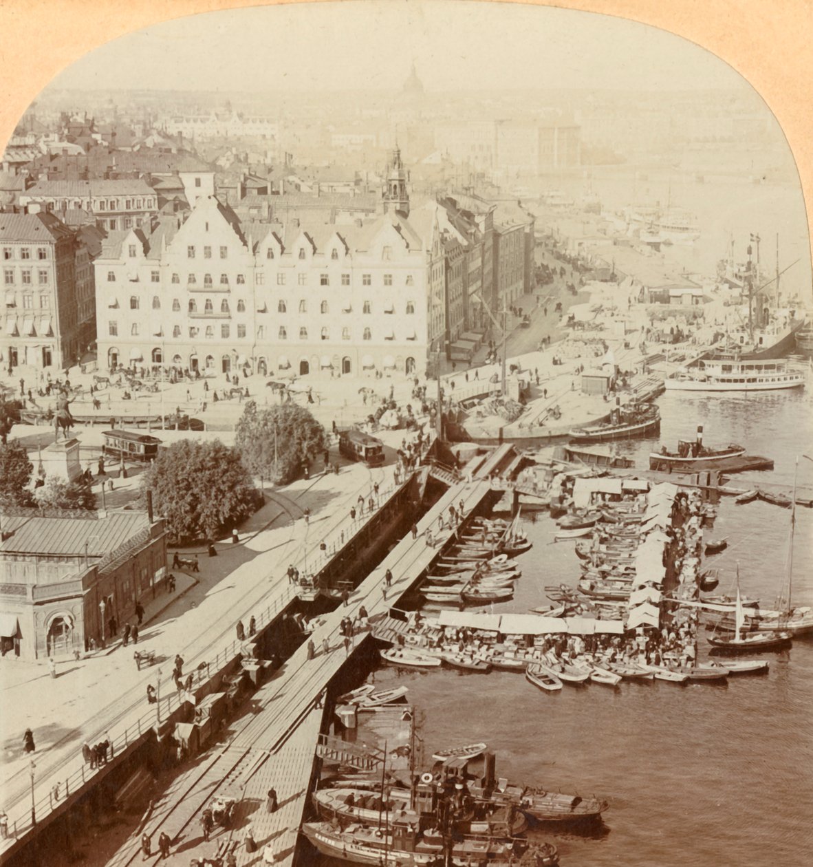 Port, Stockholm, Suède, 1901 - Keystone View Company