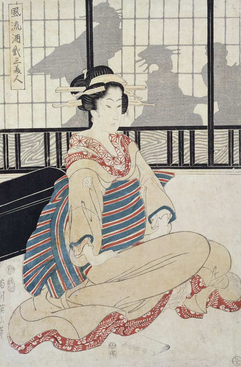 Courtisane assise - Kikukawa Eizan
