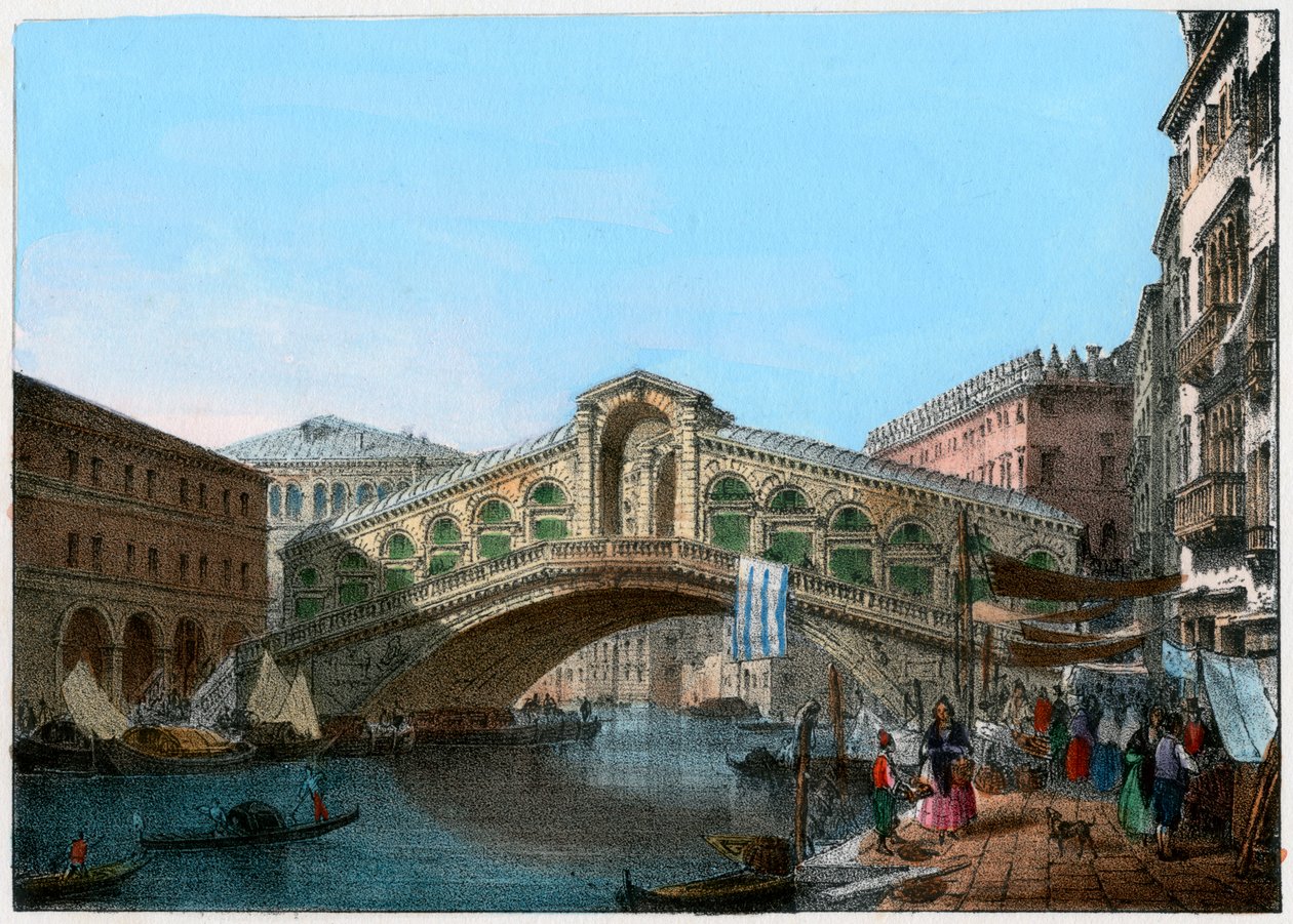Pont du Rialto, Venise, Italie, 19ème siècle - Kirchmayn