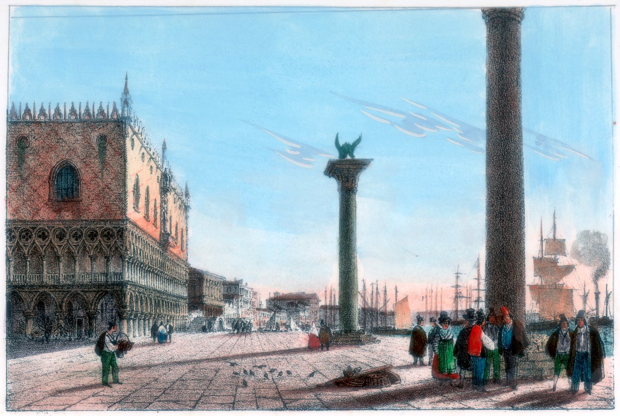 Place Saint-Marc, Venise, Italie, 19e siècle - Kirchmayr