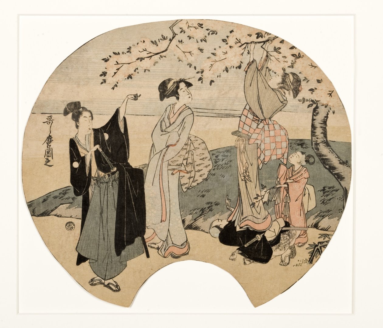 Observation des cerisiers en fleurs, 1794-96 - Kitagawa Utamaro