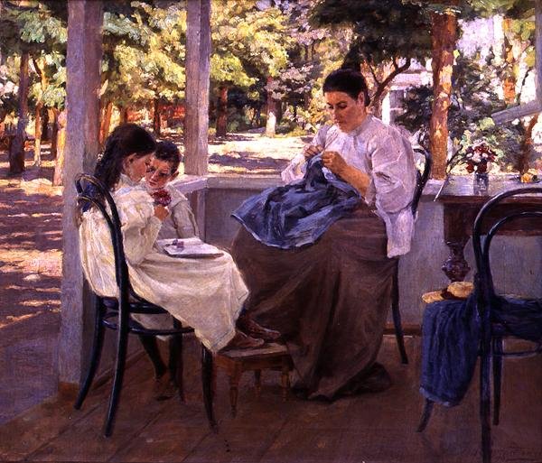 Sur la terrasse - Kiviak Konstantinov Kostandi