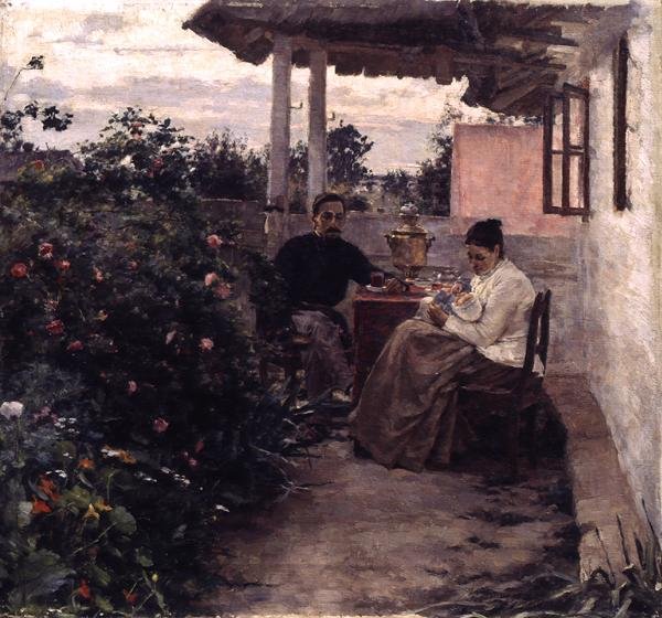 Sur la véranda - Kiviak Konstantinov Kostandi