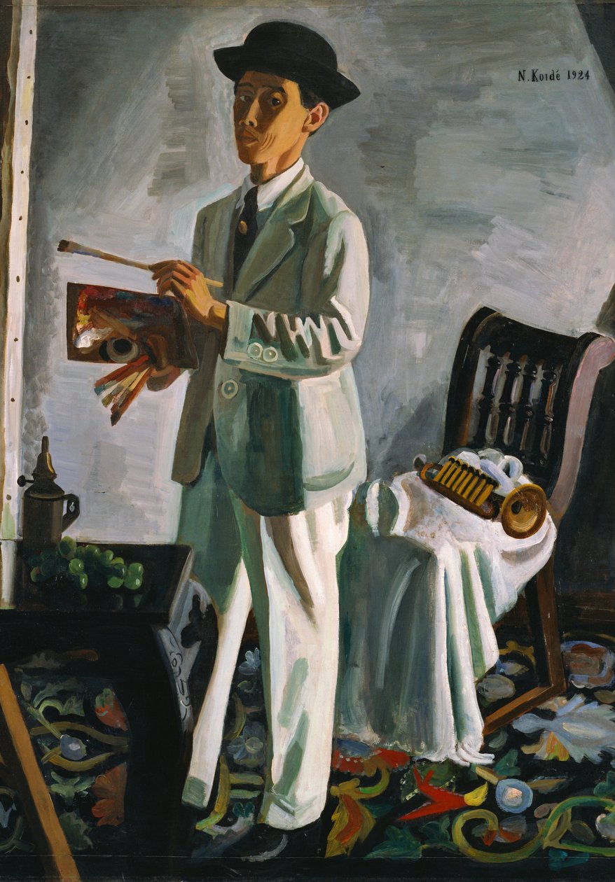 Autoportrait avec un chapeau - Narashige Koide