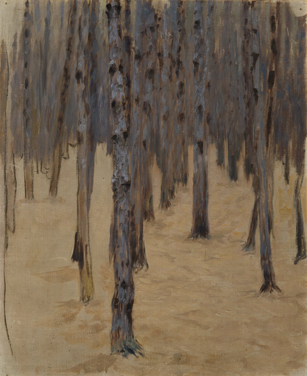Forêt de conifères sous la neige - Koloman Moser