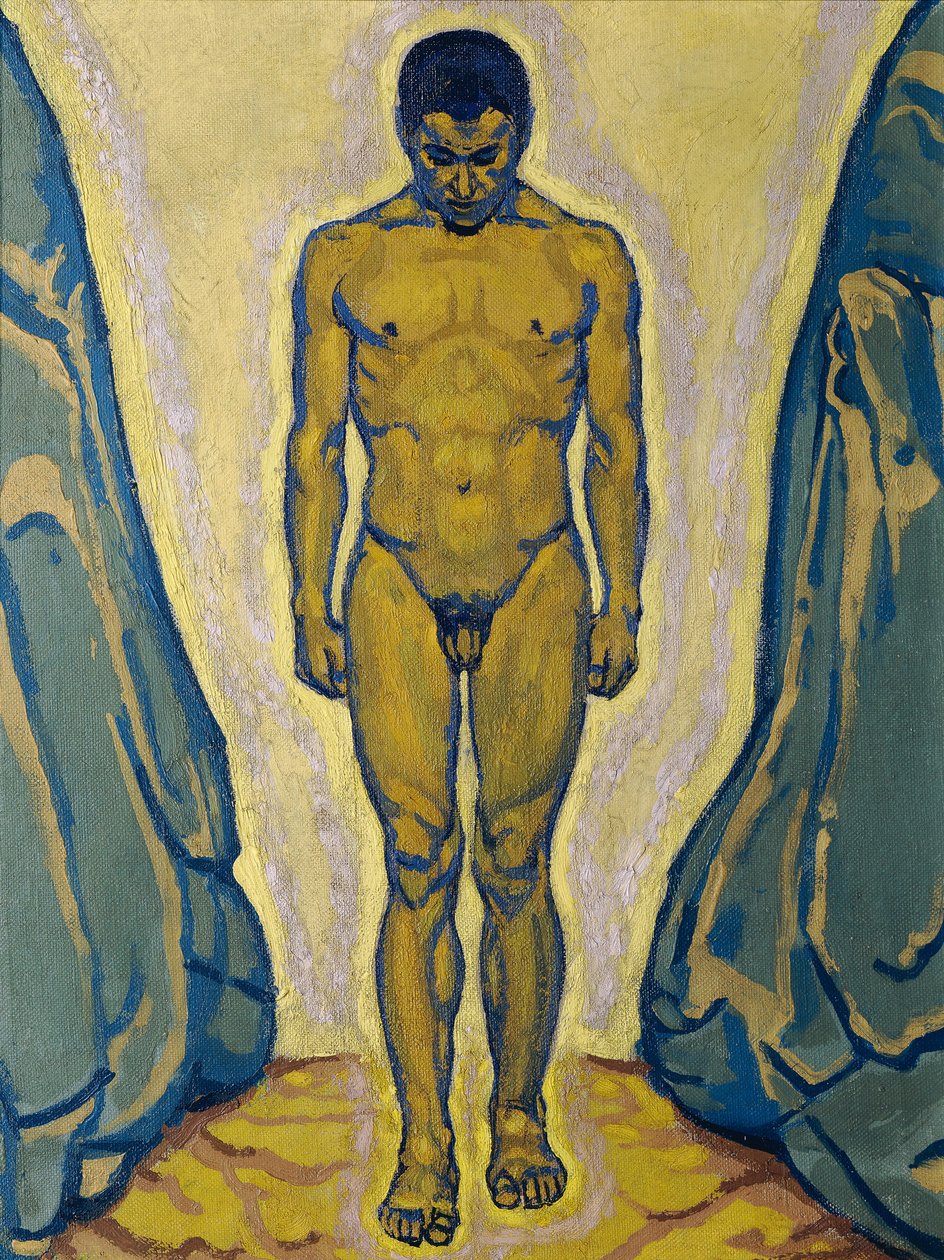 Nu masculin debout entre les rochers - Koloman Moser