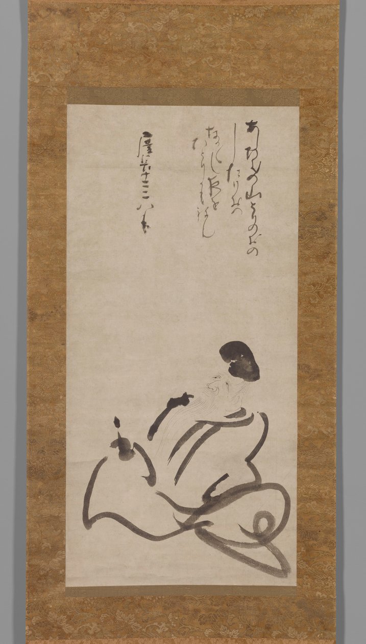 Le poète Hitomaro - Konoe Nobutada