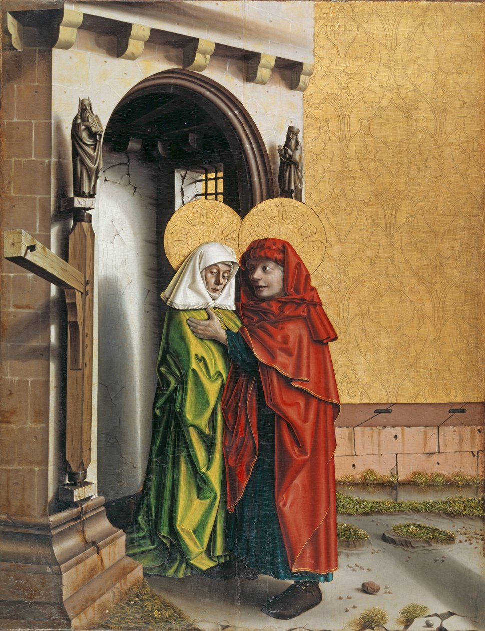 Joachim et Anne à la Porte Dorée, c.1437-40 - Konrad Witz