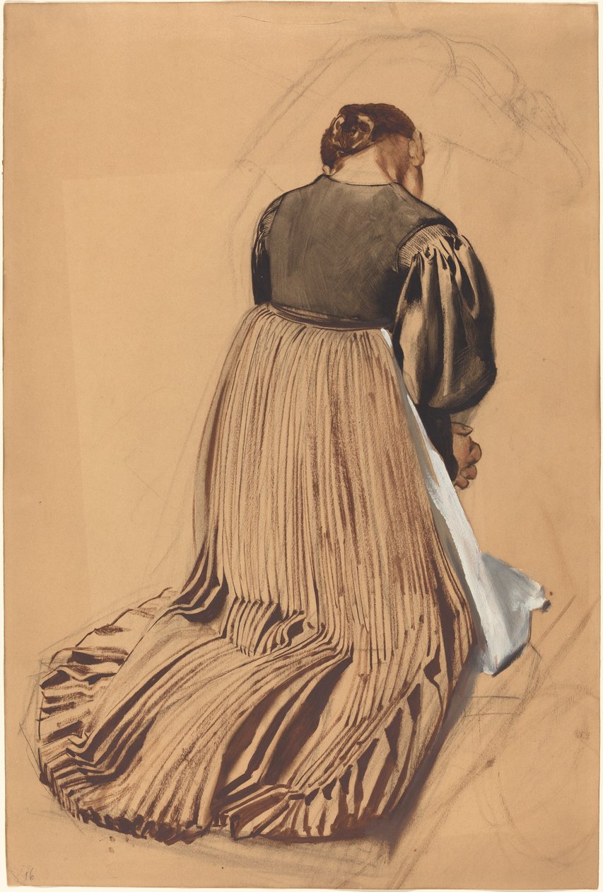 Femme agenouillée de dos - Konrad Böse
