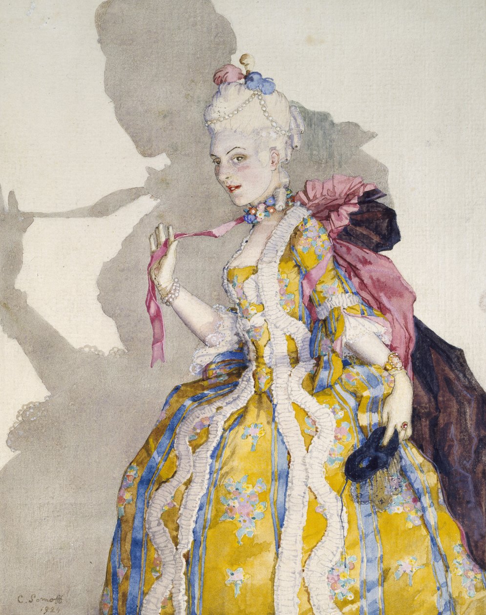 Costume de marquise pour la ballerine Tamara Karsavina, 1924 - Konstantin Andreevic Somov