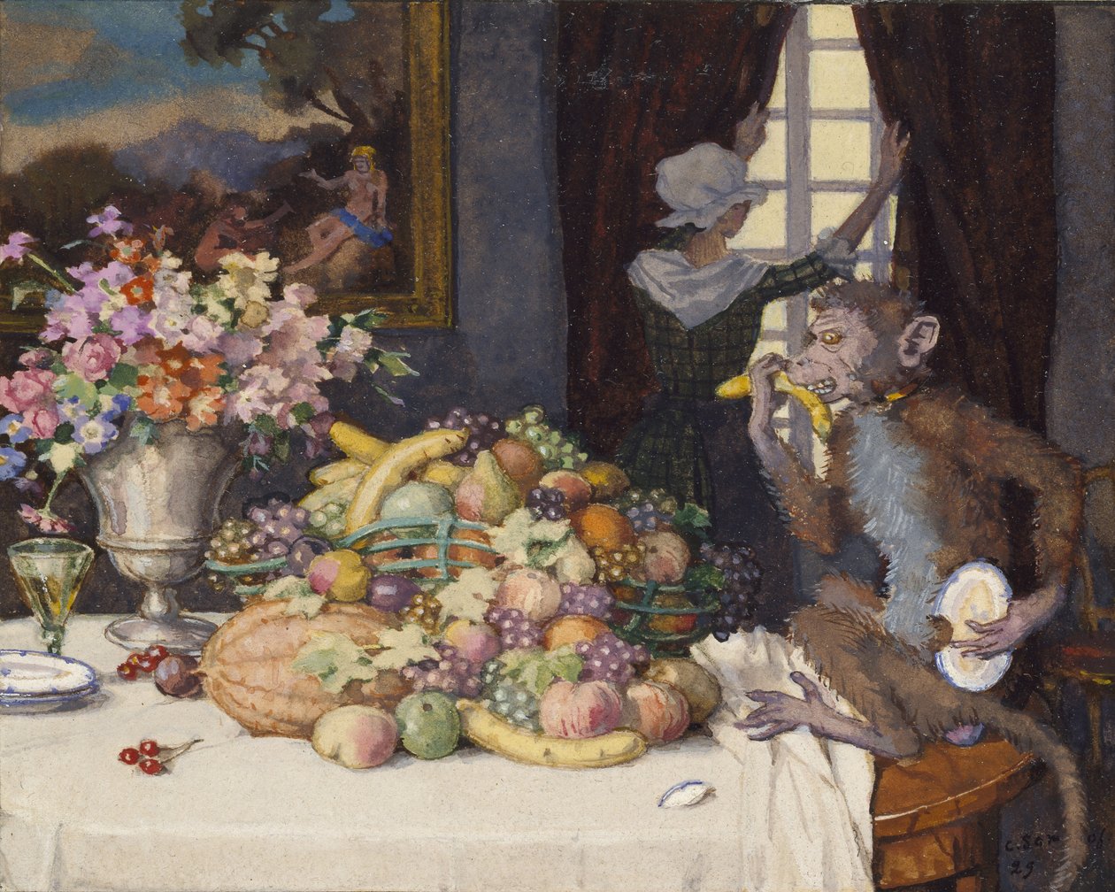 Singe gourmand, 1929 - Konstantin Andreevic Somov