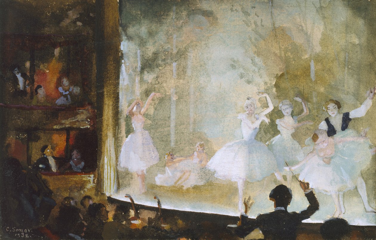 Ballet russe, Champs-Élysées : Les Sylphides, 1932 - Konstantin Andreevic Somov