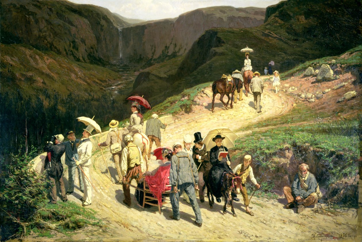 Voyageurs en Auvergne, 1876 - Konstantin Apollonovich Savitsky