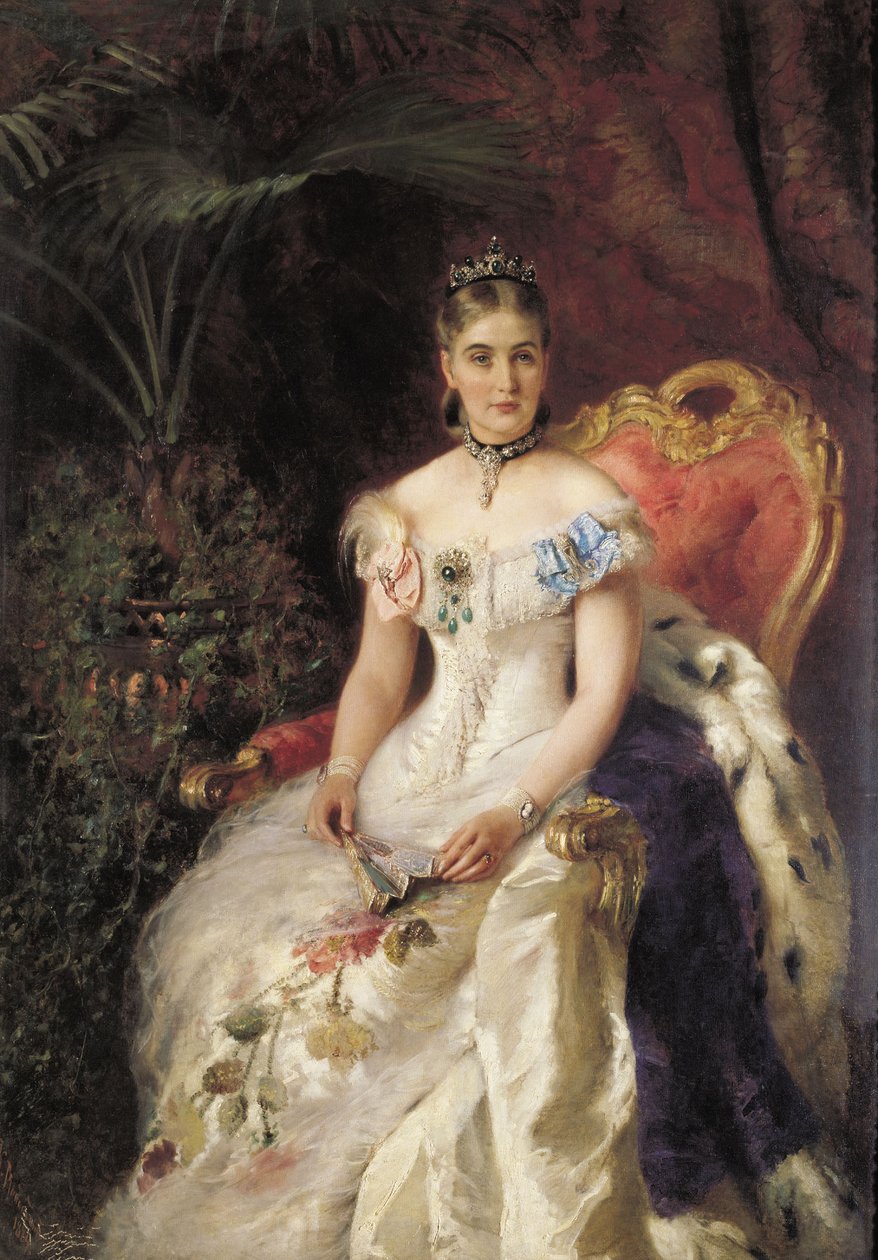 Portrait de la comtesse V. A. Volkonskaya (1848-1924) - Konstantin Egorovich Makovsky