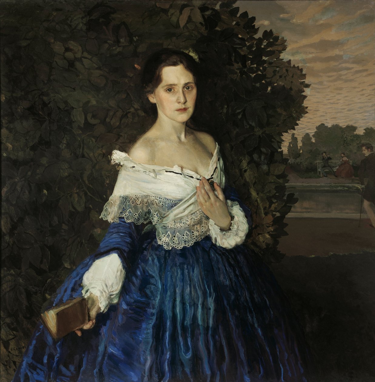 Dame en bleu. Portrait de Ye.M. Martynova - Konstantin Andreevic Somov