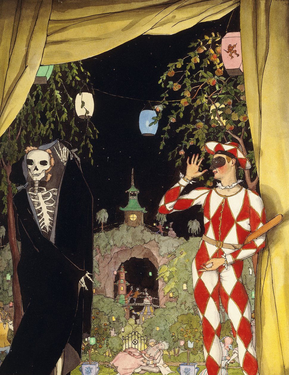 Arlequin et la Mort - Konstantin Andreevic Somov