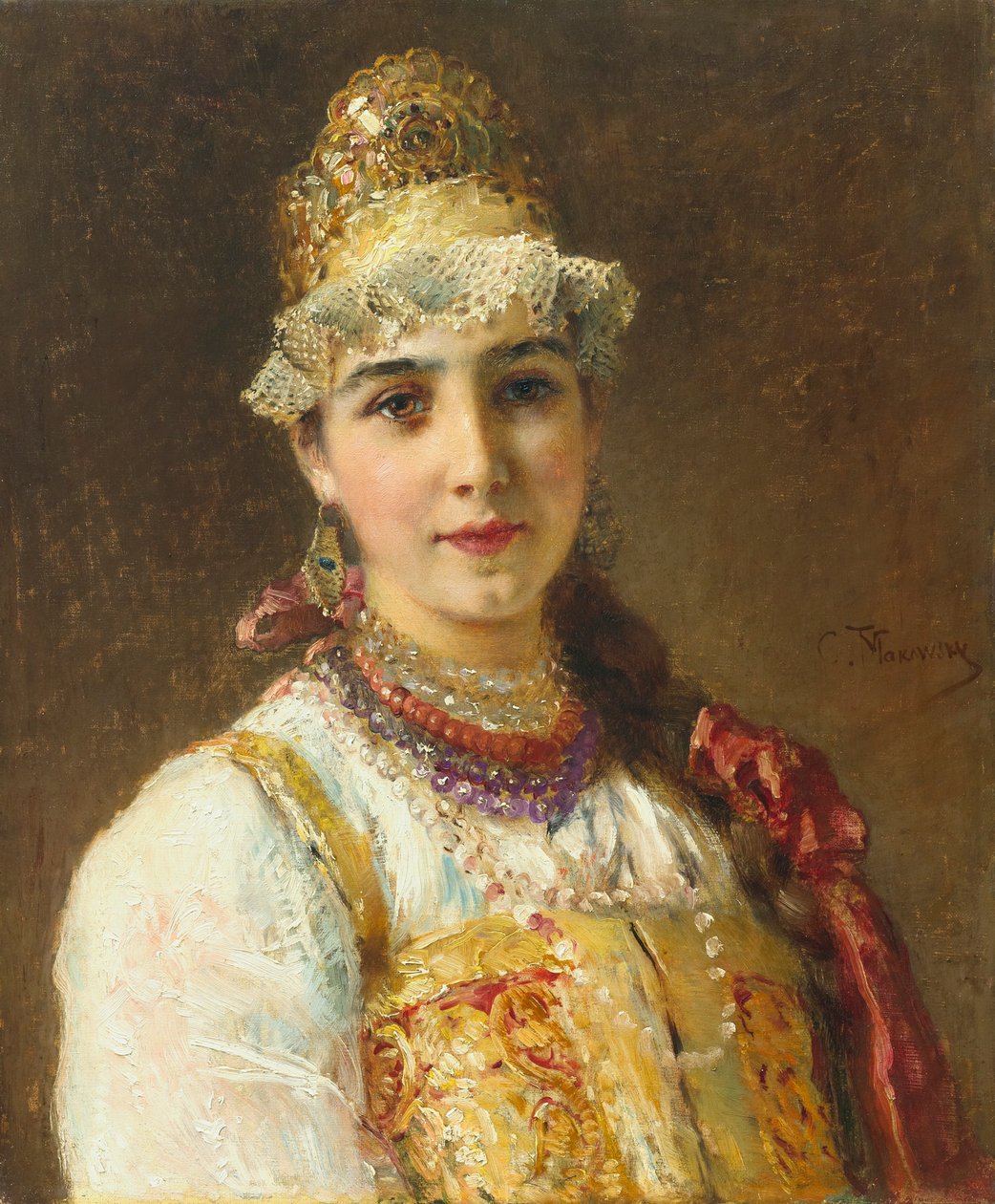 Femme de boyard, années 1880 - Konstantin Egorovich Makovsky