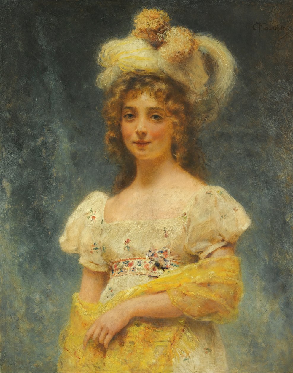 Châle jaune Makovsky - Konstantin Makovsky