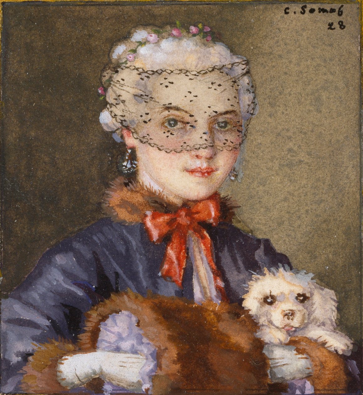 Dame avec un chien, 1928 - Konstantin Somov