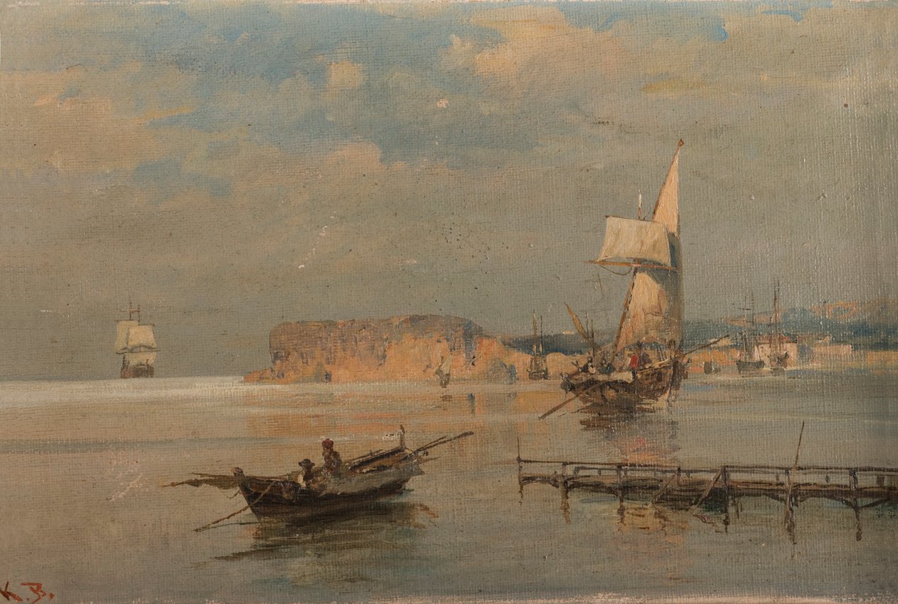 Bateaux dans un port - Konstantinos Volanakis