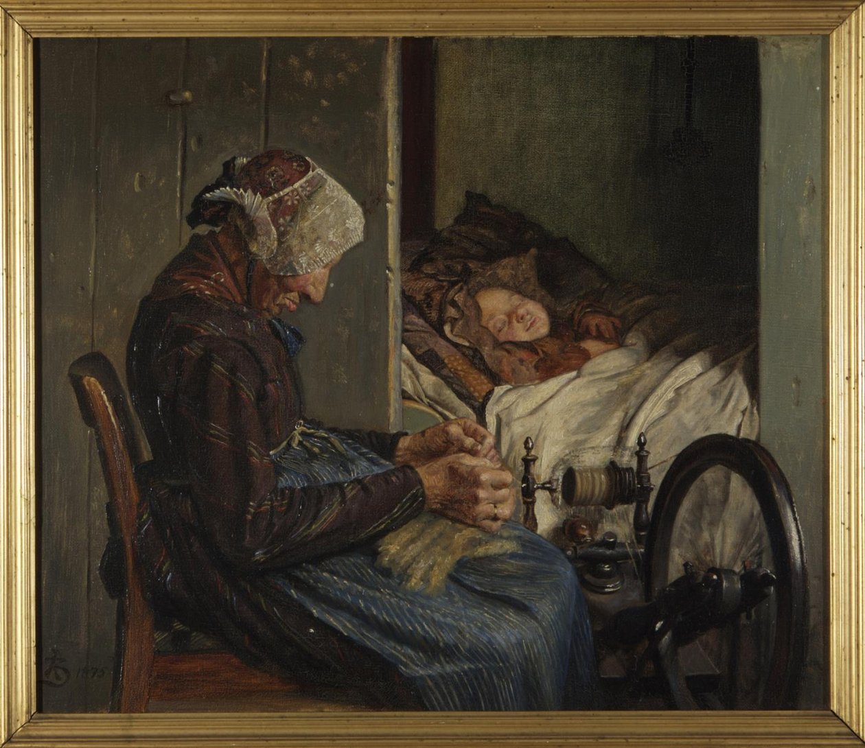 Grand-mère avec son petit-fils - Kristian Zahrtmann