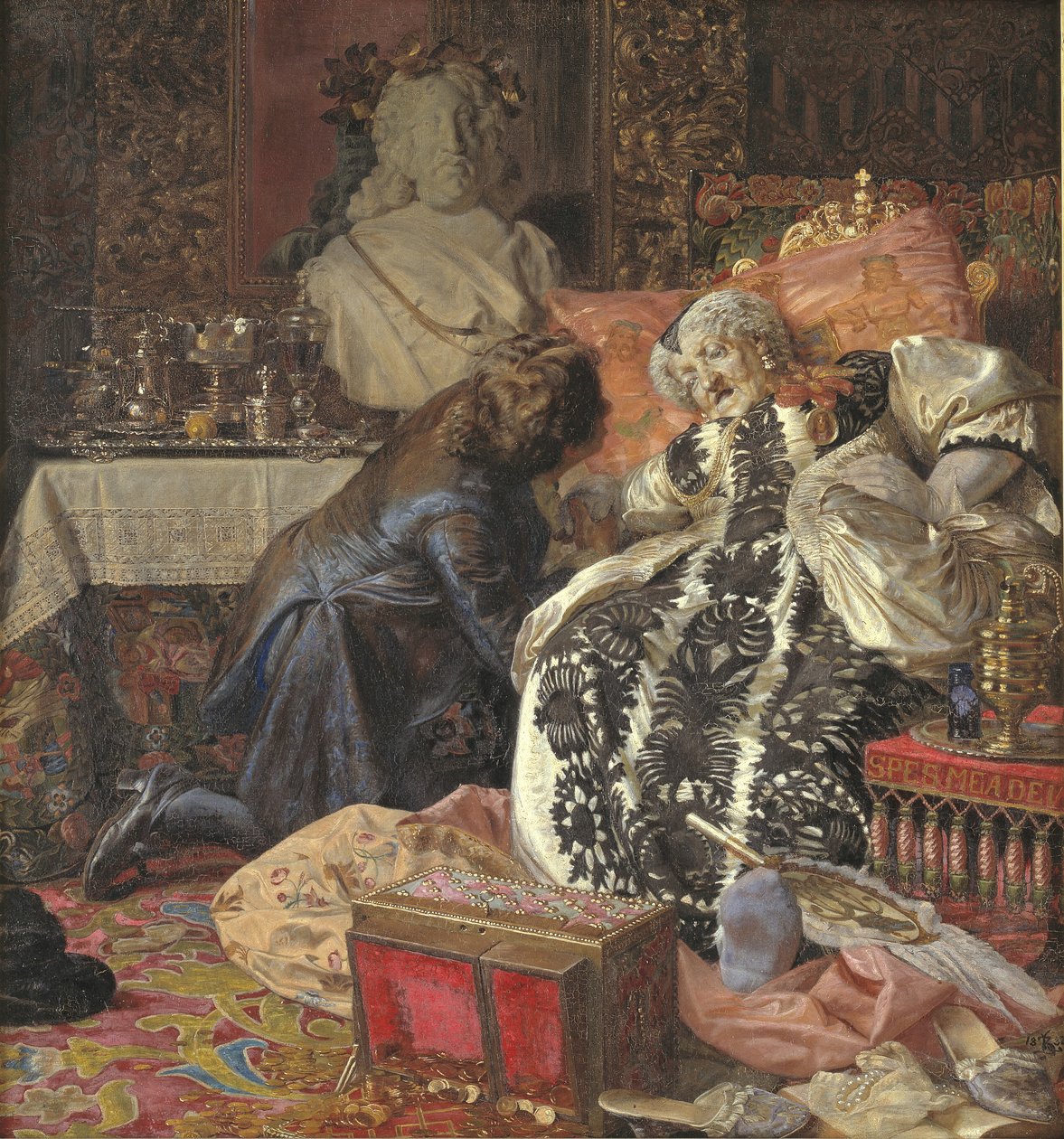 La mort de la reine Sophie Amalie - Kristian Zahrtmann