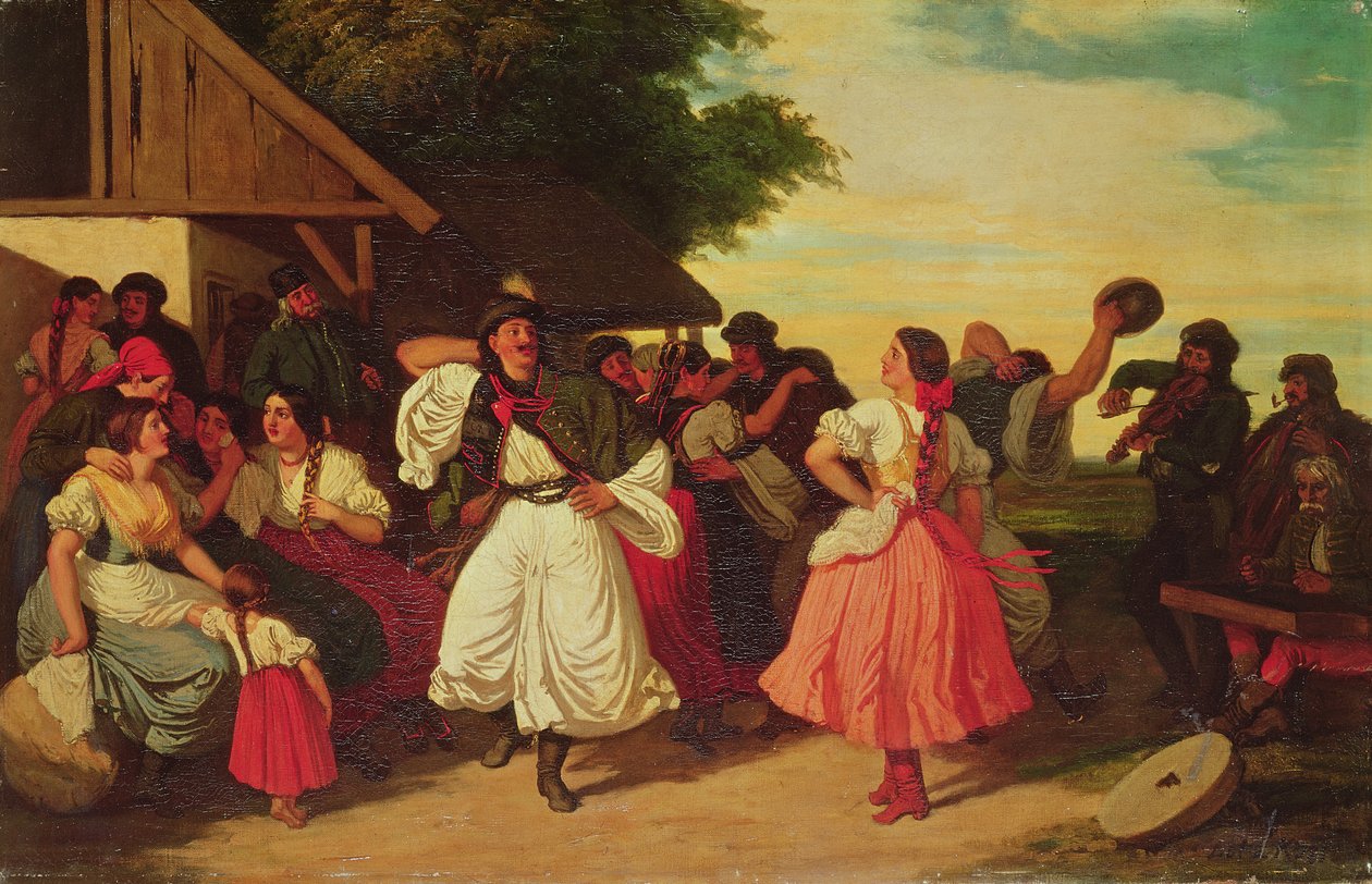 Fête de mariage villageoise - Károly Lotz