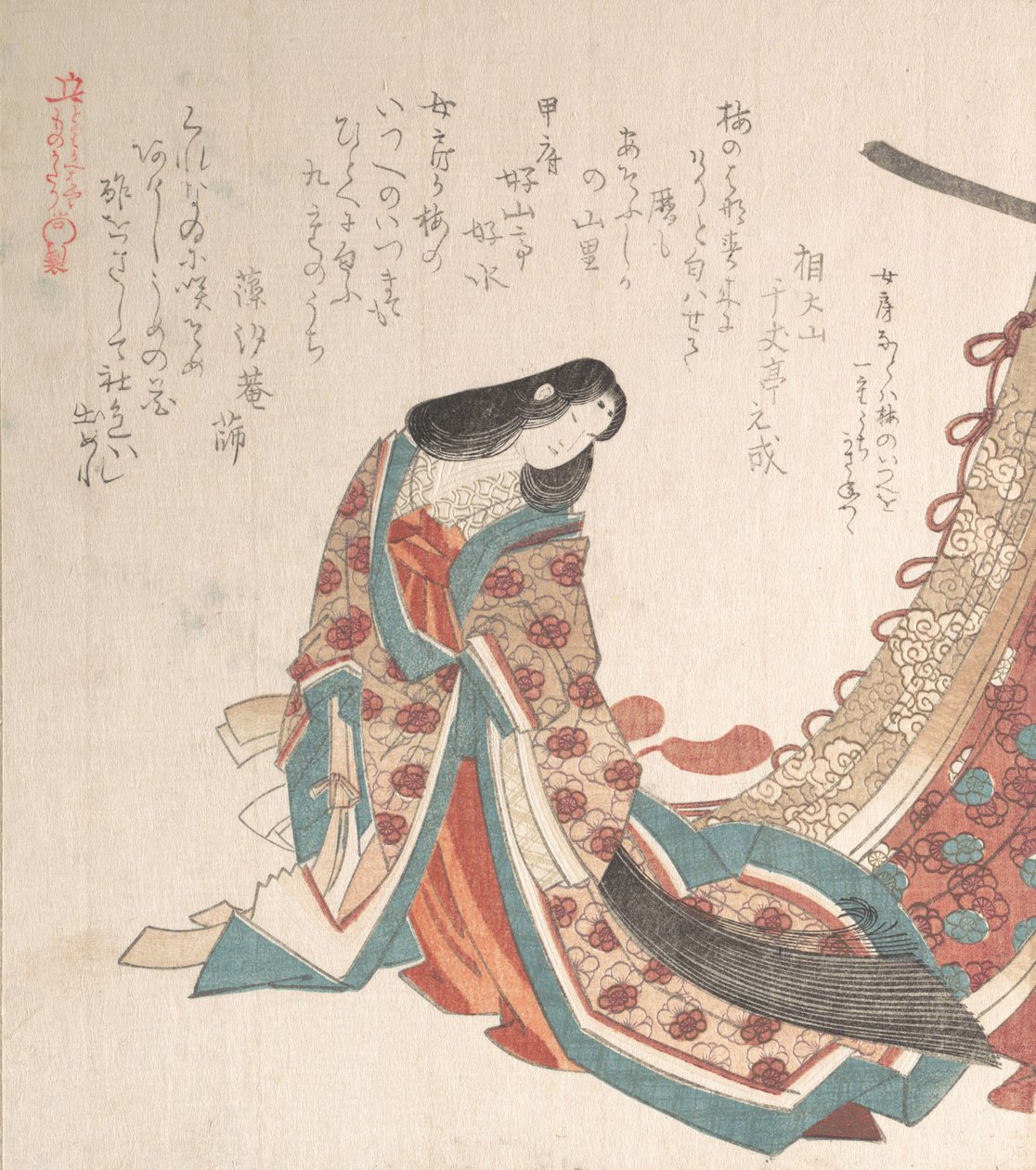 Jeune dame de cour, XIXe siècle - Kubo Shunman