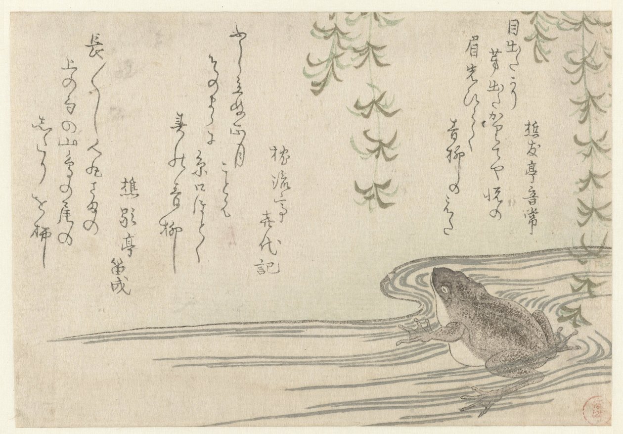 Grenouille sous un Saule - Kubota Shunman