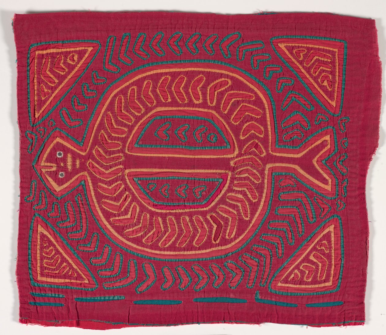 Panneau de chemise (mola) (coton appliqué) - Kuna Indian Culture