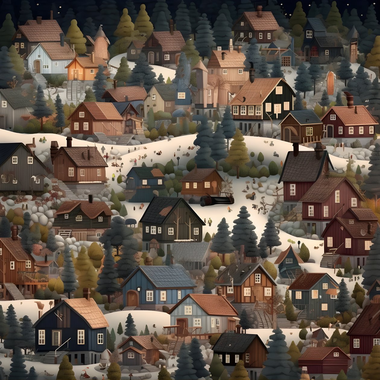 Image de maisons en style cartoon 1 - Kurt Heppke