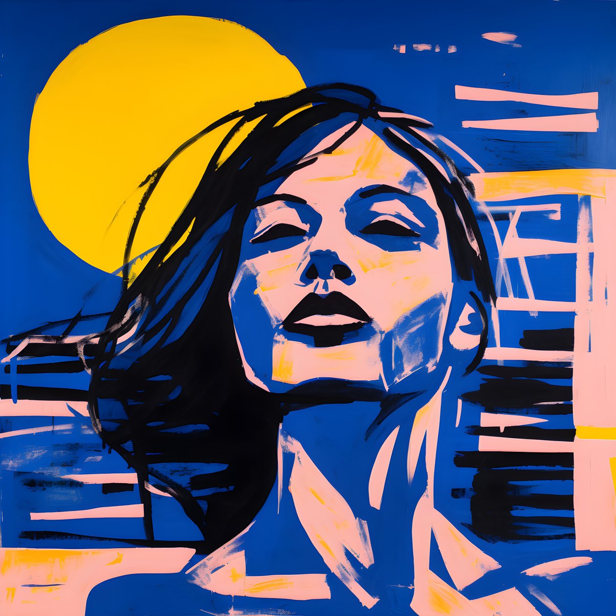 Déception au soleil, femme de l