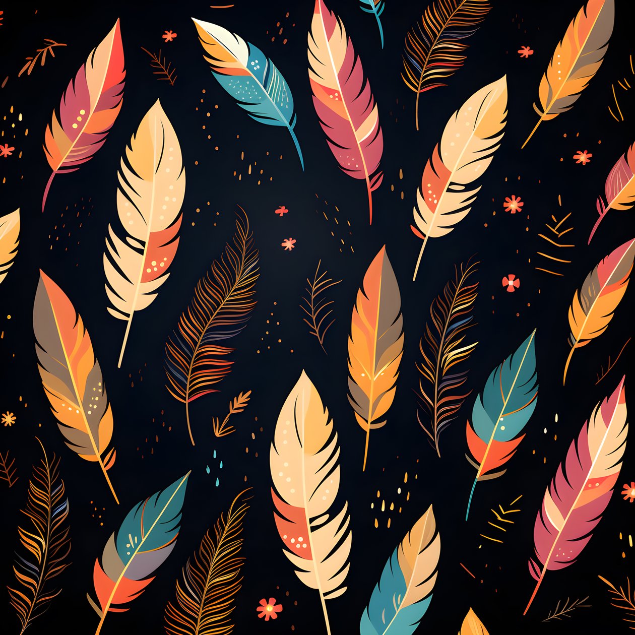 Motif de plumes 1 - Kurt Heppke