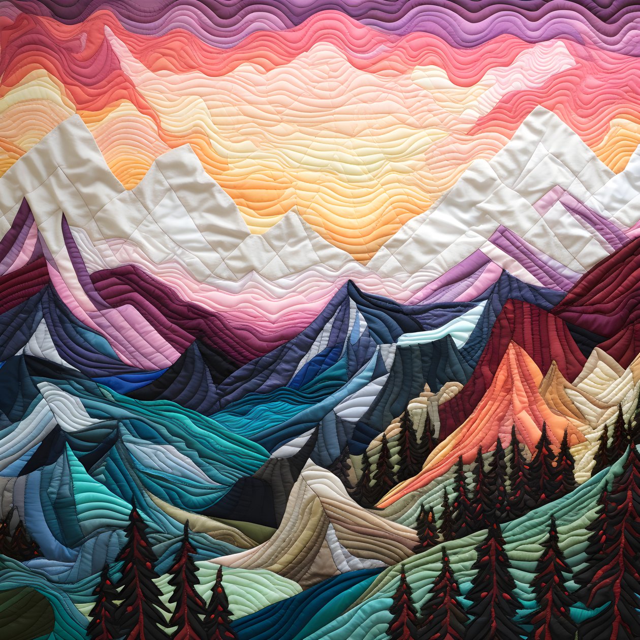 Chaîne de montagnes matelassée 2 - Kurt Heppke