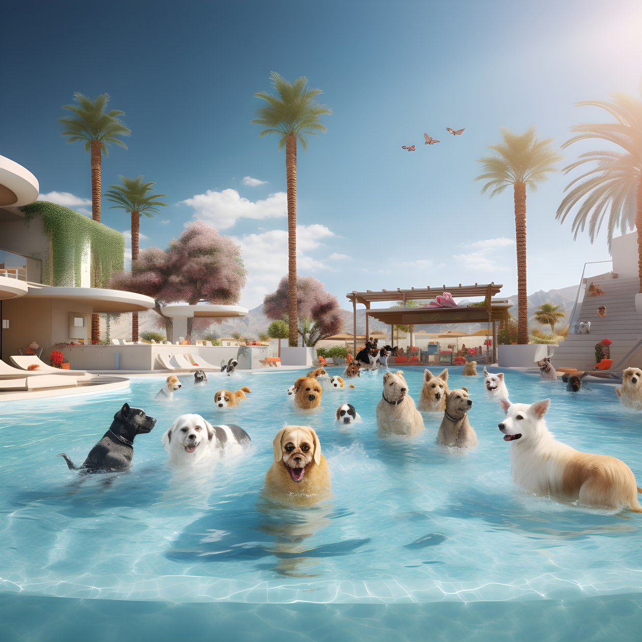 Fête de piscine pour chiens à Palm Springs 4 - Kurt Heppke